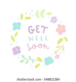 Get Well Soon Cute Hand Drawn Stock Vector (Royalty Free) 548821384 ...