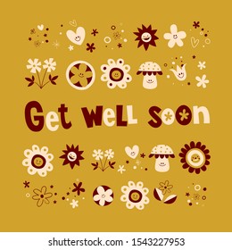 Get well soon greeting card