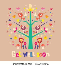 Get well soon greeting card