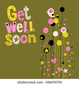 Get well soon greeting card