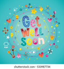 Get well soon greeting card