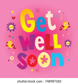 Get Well Soon Greeting Card Stock Vector (Royalty Free) 748987183 ...