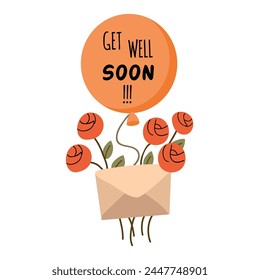 Get well soon icon clipart avatar logotype isolated vector illustration