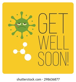 Get Well Soon Over Color Background Stock Vector (Royalty Free) 298636859