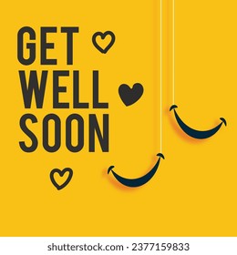 Get well soon - Quote beautiful vector illustration