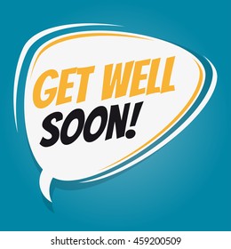 Get Well Soon Retro Speech Balloon