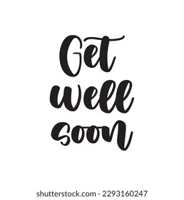 Get well soon text on white background.