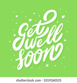 Get well soon. Vector lettering.