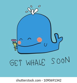 Get Whale Soon Word Cartoon Vector Stock Vector (Royalty Free ...