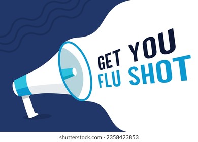 Get You Flu Shot! Announce Advertisement Poster Background Vector.