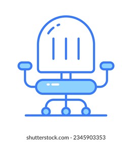 Get you hands on this catchy vector of office chair, office interior icon design