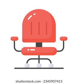 Ponle manos en este pegadizo vector de silla de oficina, diseño de iconos de interiores de oficina