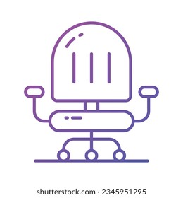 Get you hands on this catchy vector of office chair, office interior icon design
