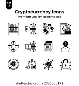 Get you hold on this beautiful and amazing cryptocurrency vectors set, ready for premium download