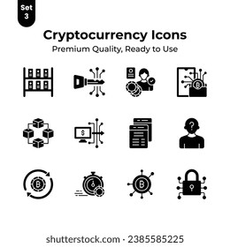 Get you hold on this beautiful and amazing cryptocurrency vectors set, ready for premium download