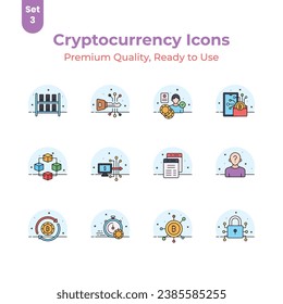 Get you hold on this beautiful and amazing cryptocurrency vectors set, ready for premium download