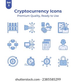 Get you hold on this beautiful and amazing cryptocurrency vectors set, ready for premium download