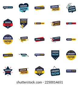 Solicitar a sus clientes con nuestro paquete de 25 banners de Pedidos Ahora