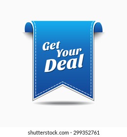 Get Your Deal Blue Vector Icon Design