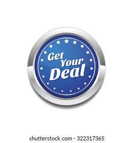 Get Your Deal Blue Vector Icon Button
