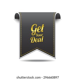 Get Your Deal golden Vector Icon Design