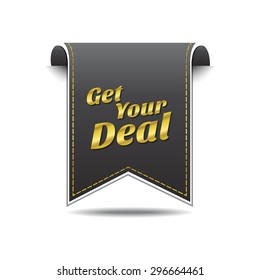 Get Your Deal golden Vector Icon Design