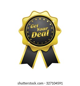 Get Your Deal golden Vector Icon Design