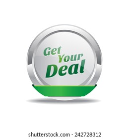Get Your Deal Green Vector Icon Button