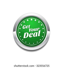 Get Your Deal Green Vector Icon Button