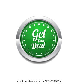 Get Your Deal Green Vector Icon Button