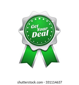 Get Your Deal Green Vector Icon Design