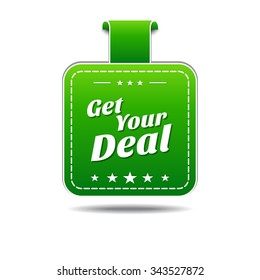 Get Your Deal Green Vector Icon Design