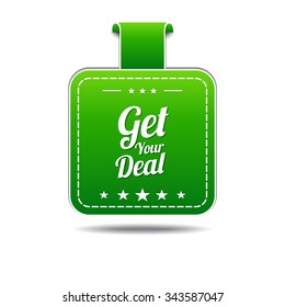 Get Your Deal Green Vector Icon Design