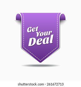Get Your Deal Purple Vector Icon Design