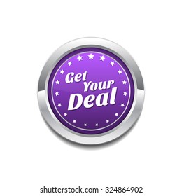 Get Your Deal Purple Vector Icon Button