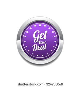 Get Your Deal Purple Vector Icon Button