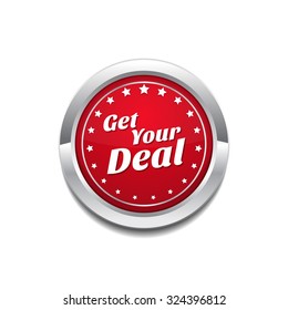 Get Your Deal Red Vector Icon Button