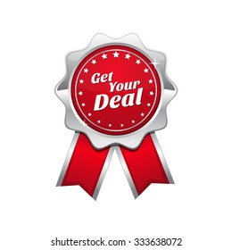 Get Your Deal Red Vector Icon Design