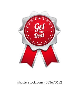 Get Your Deal Red Vector Icon Design