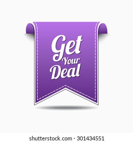 Get Your Deal Violet Vector Icon Design