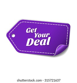 Get Your Deal Violet Vector Icon Design