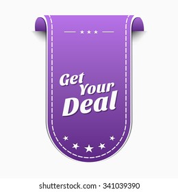 Get Your Deal Violet Vector Icon Design