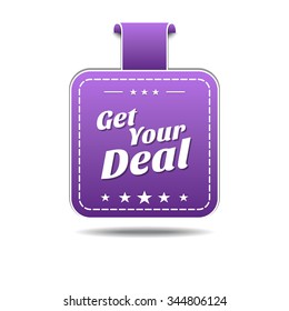 Get Your Deal Violet Vector Icon Design
