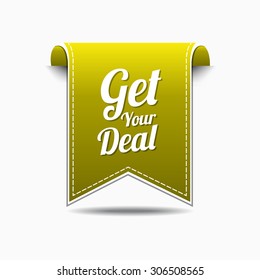Get Your Deal Yellow Vector Icon Design
