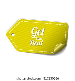 Get Your Deal Yellow Vector Icon Design