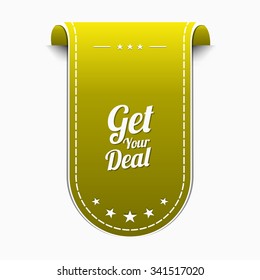 Get Your Deal Yellow Vector Icon Design
