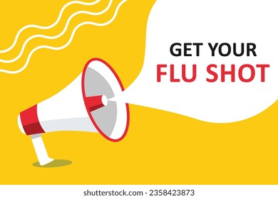 Get Your Flu Shot Announce Advertisement Poster Background Vector.