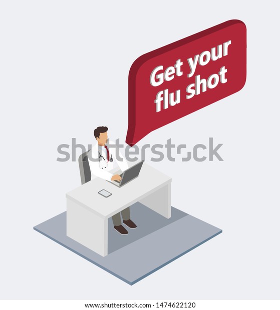 Get Your Flu Shot Health Concept Abstract Healthcare Medical