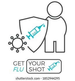 get your flu shot - icon design