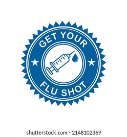 Get Your Flu Shot Logo Design Template Illustration